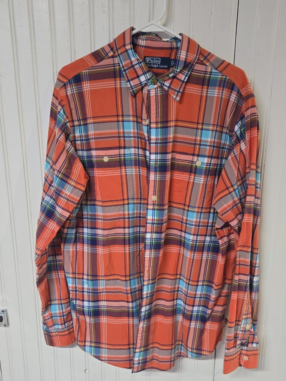 Polo by Ralph Lauren Orange Plaid Long-Sleeve Shirt